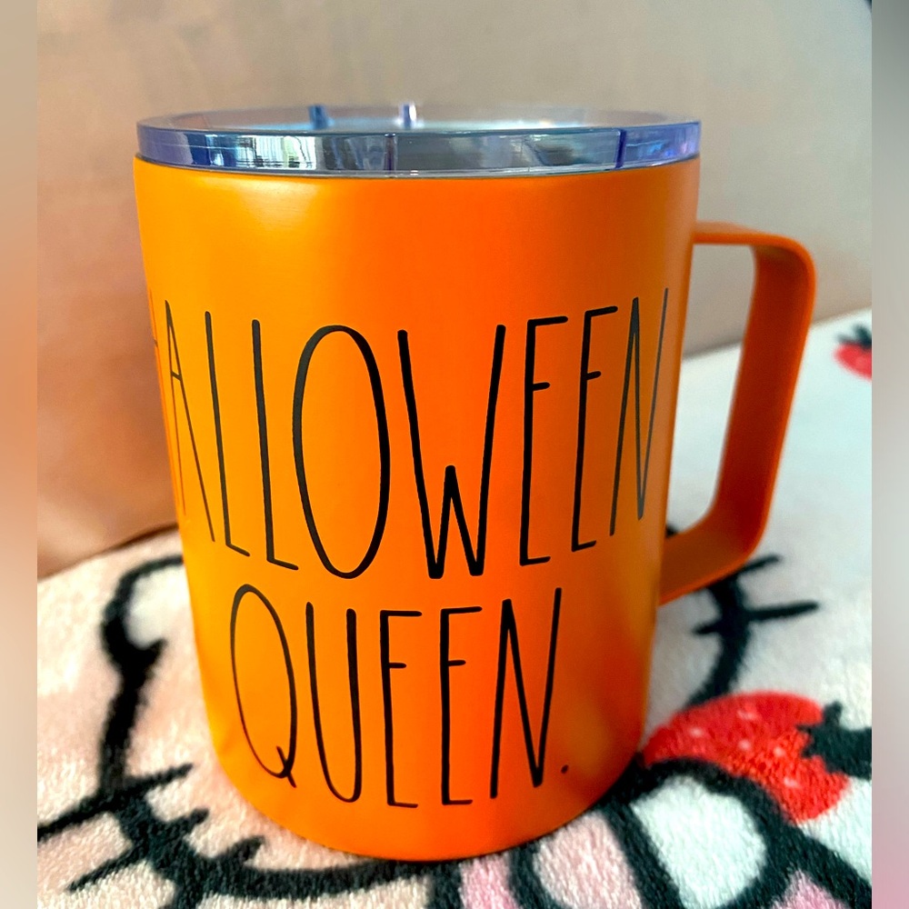 {Rae Dunn} HALLOWEEN QUEEN INSULATED STAINLESS STEEL CUP WITH HANDLE!